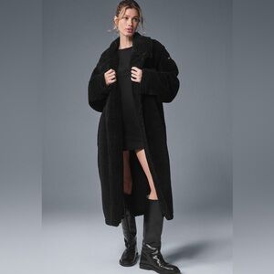 ALO Yoga Cozy Black Teddy Jacket